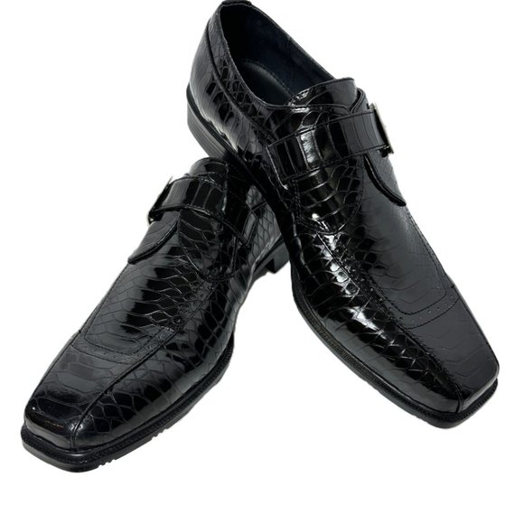 VTG Formal Faux Reptile Embossed Dress Blk Shoe Rare Zoot Suit OOAK NWOT main image 10